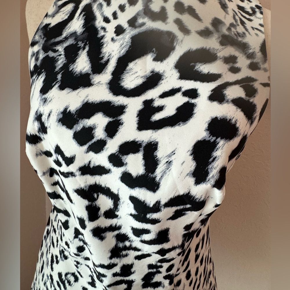 NWT Keepsake the label Borderline dress  fit and flare snow leopard print dress - Picture 4 of 14